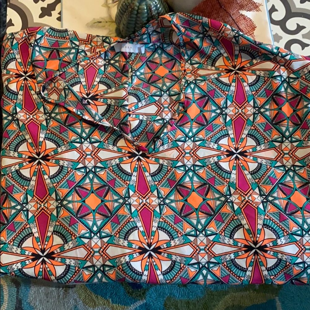 V neck silk dress shirt